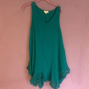 Summer dress in teal crepe by Umgee L